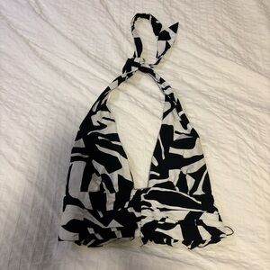 Zara Monochrome Patterned Top